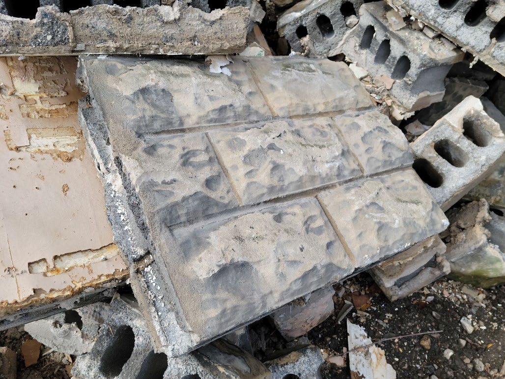 salvaged block materials