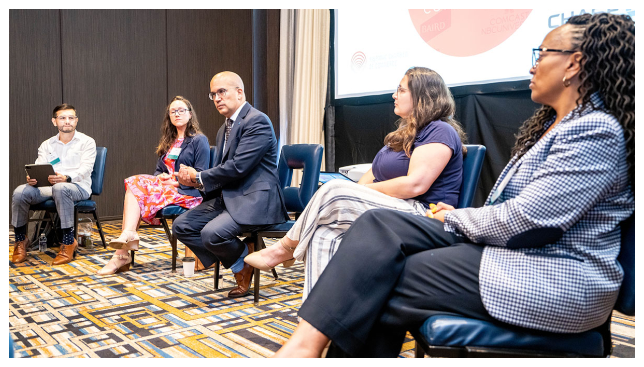 From left to right: Lenin Agudo, Iola Harper, Josué Figueroa, Yael Tacher, and Jamie Shanker. Photo credit: Peter Fitzpatrick.