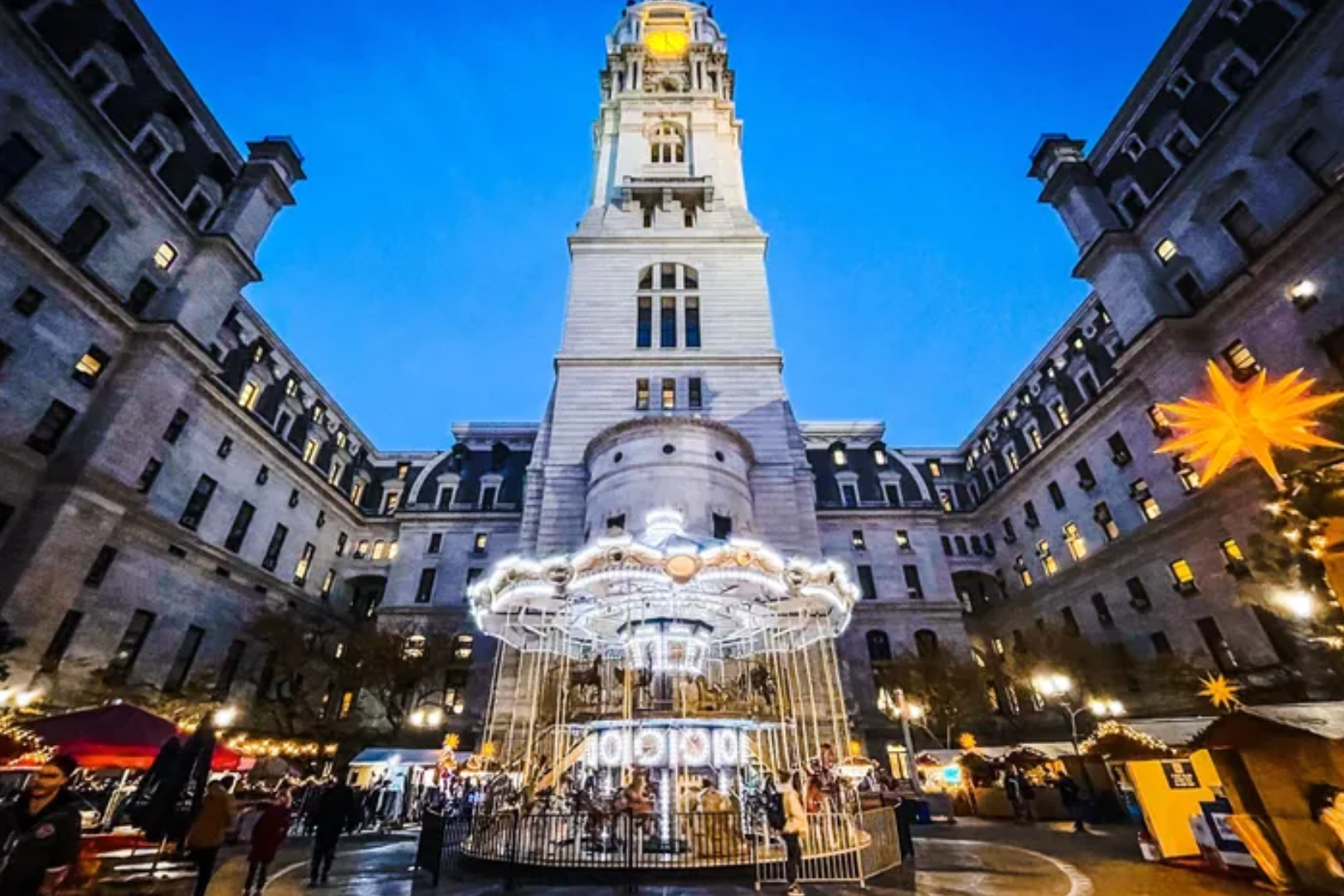 Philadelphia City Hall and Christmas Village 