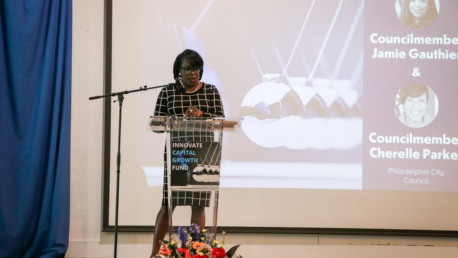 Cherelle Parker speaks at Innovate Capital Growth Fund Launch